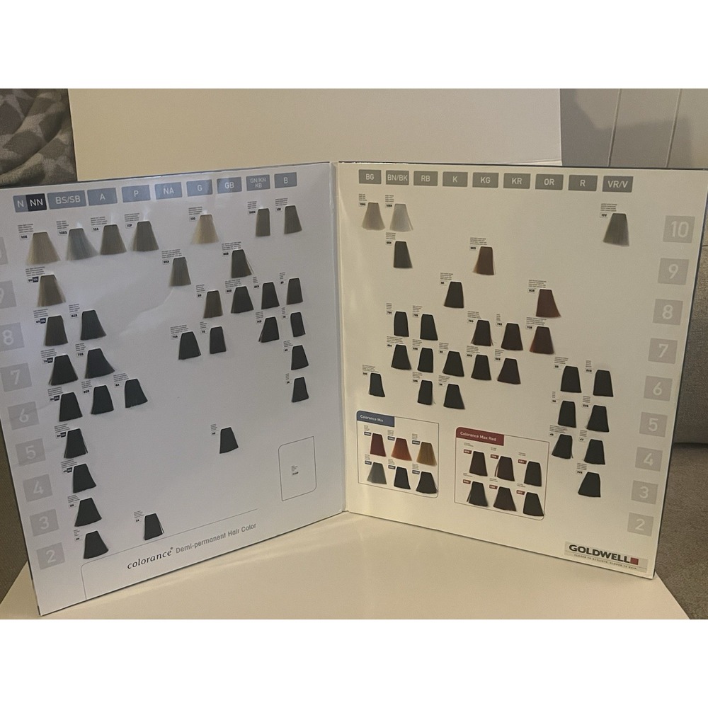Goldwell Colorance Hair Color Swatch Book Shade Chart Professional Salon Blue